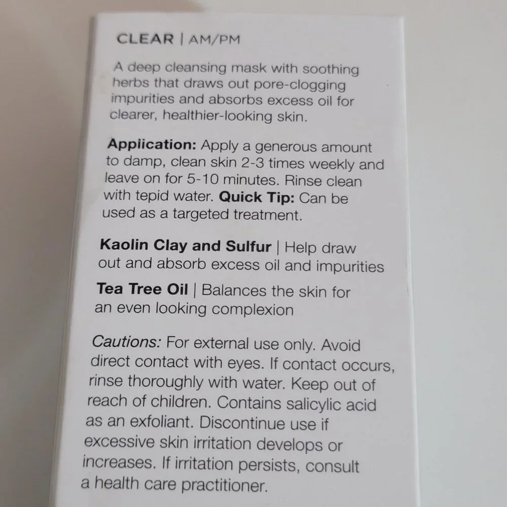 COSMEDIX Clear Deep Cleansing Mask - 2oz NIB Sealed